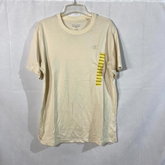 Champion Authentic Athleticwear Cream Tshirt Mens Size M NEW - Picture 1 of 6